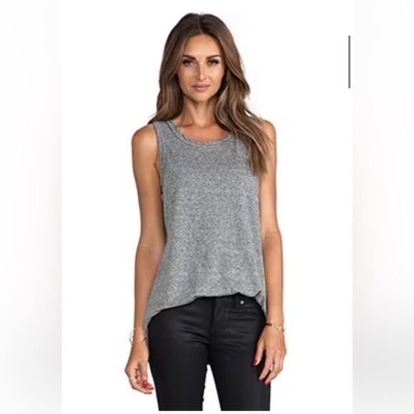 Current Elliott Women's Size Medium‎ Grey The Cross Back Muscle Tank Top - Picture 1 of 11